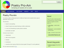 Tablet Screenshot of poetryproam.org